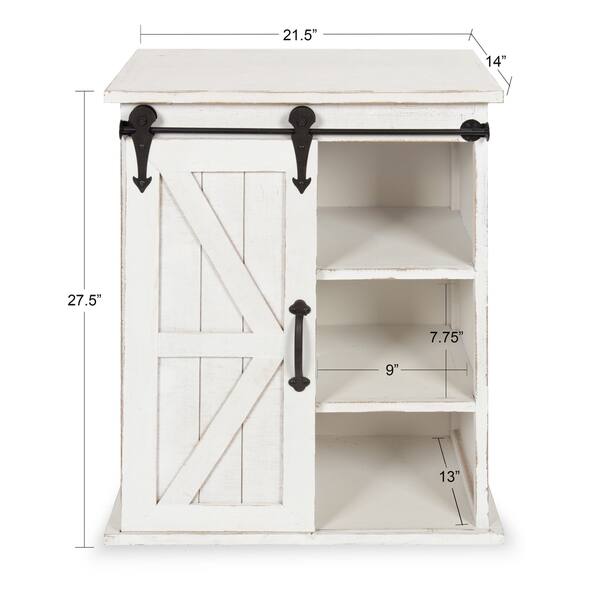 Shop Kate And Laurel Cates Wood End Table With Sliding Barn Door
