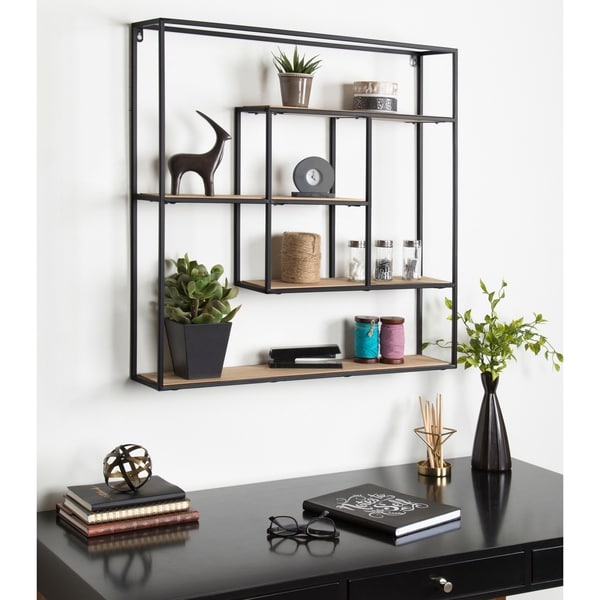 Kate and Laurel Ulna Floating Wall Shelves - Overstock - 22700424