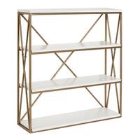 Kate and Laurel Ascencio 4-Layer Wood and Metal Wall Shelves