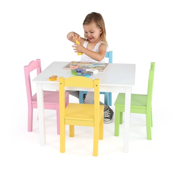 tot tutors wood table and chair set