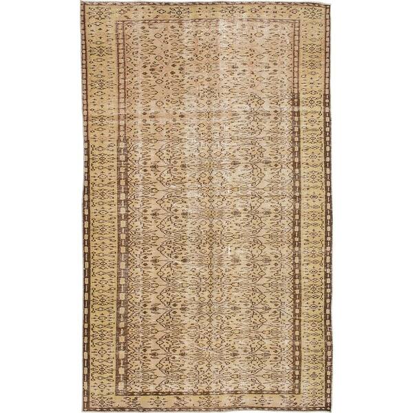 Hand Knotted Antalya Vintage Cream Wool Rug On Sale Overstock 22700763