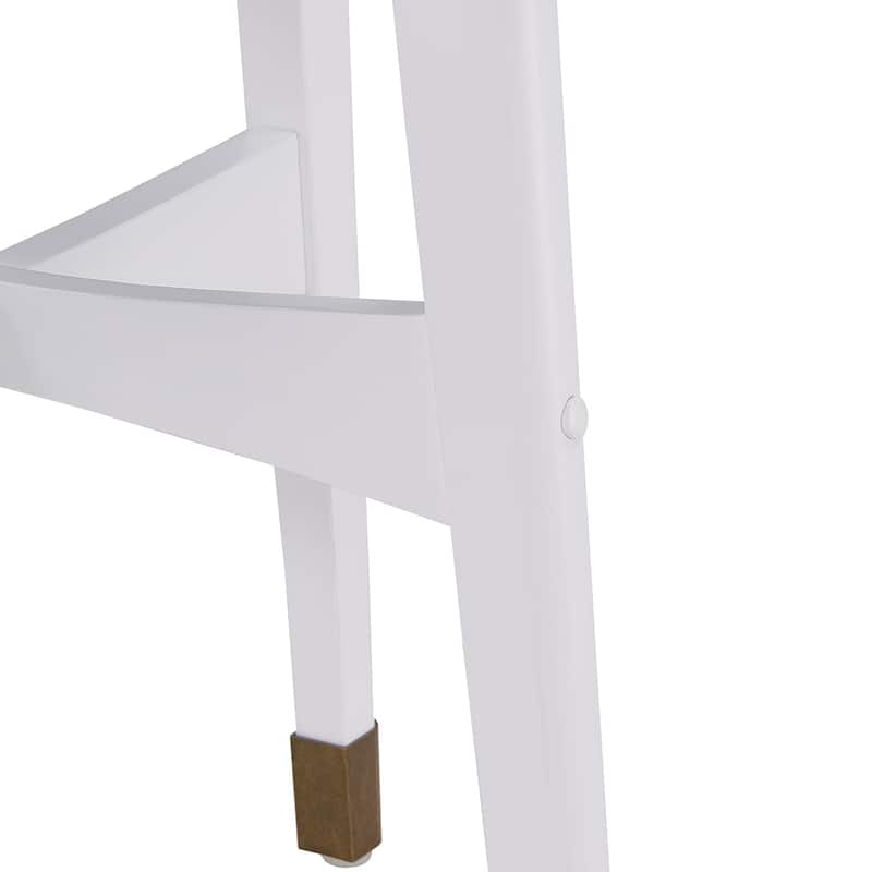 SEI Furniture Morgenstern Round Midcentury Modern Wood Side Table