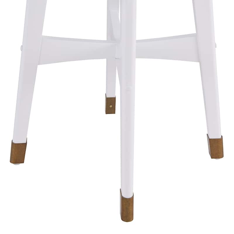 SEI Furniture Morgenstern Round Midcentury Modern Wood Side Table