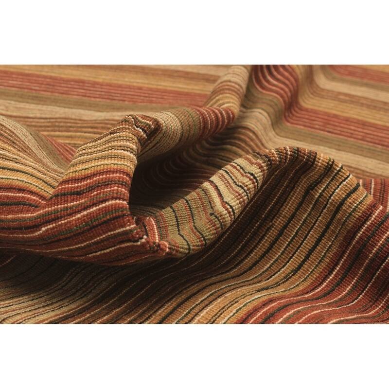 Flat-weave Manhattan Blue, Red Wool Kilim