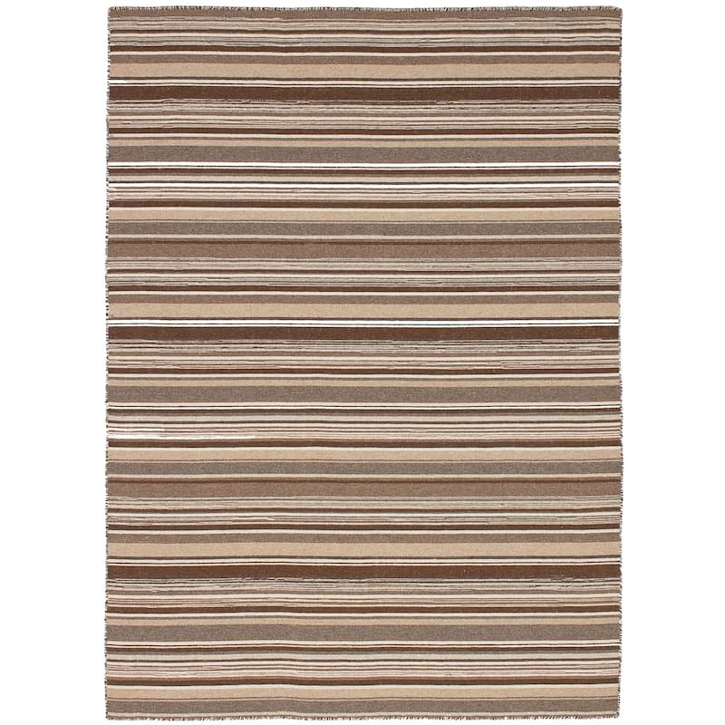 Flat-weave Manhattan Blue, Red Wool Kilim