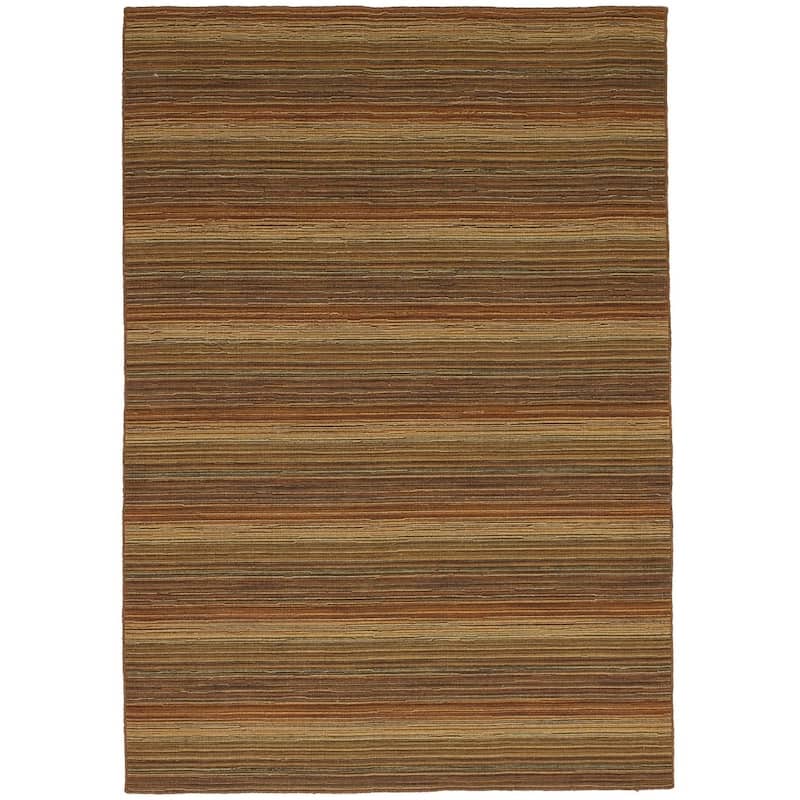 Flat-weave Manhattan Blue, Red Wool Kilim