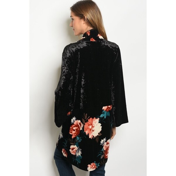 velvet kimono cardigan