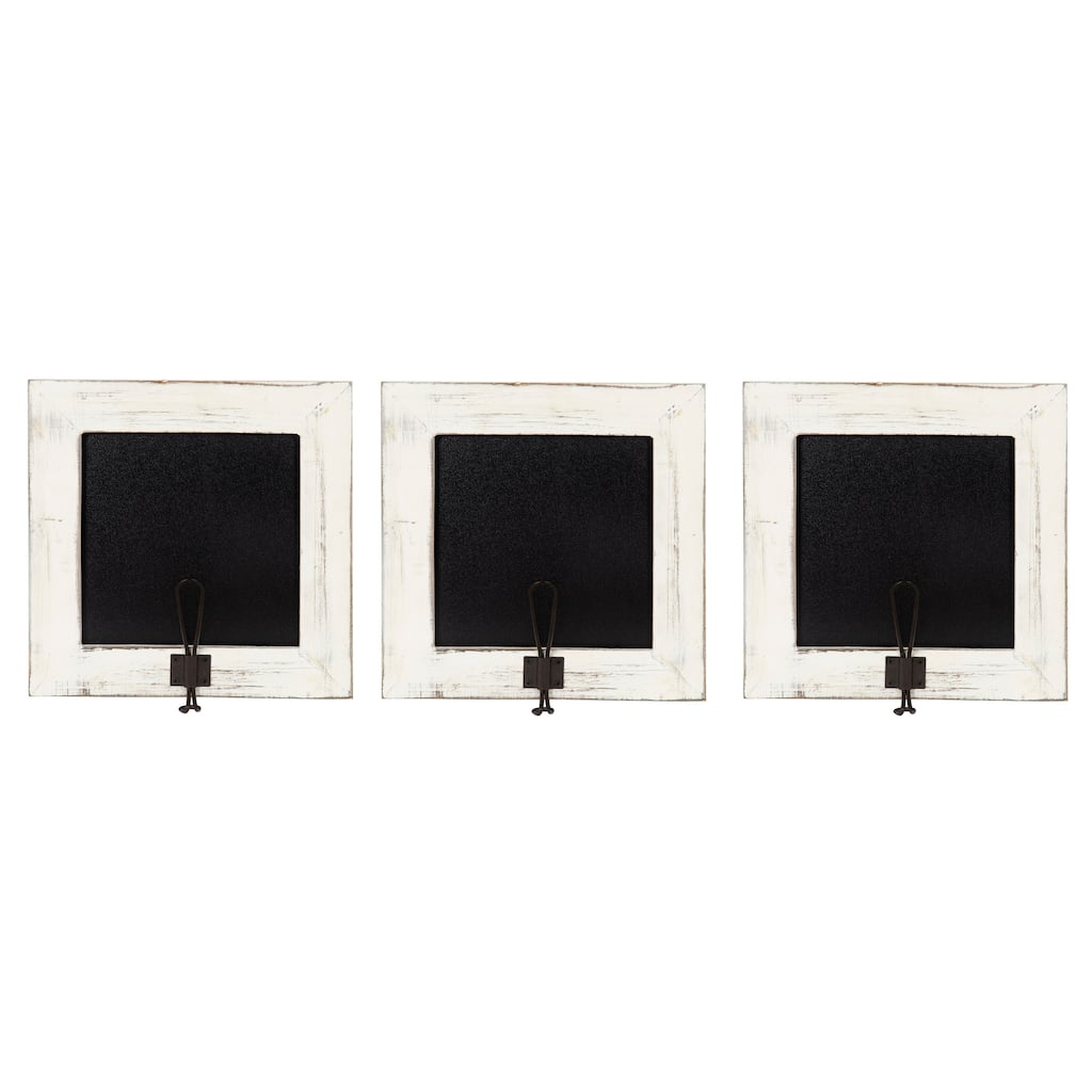 Kate and Laurel Jeran Wall Mounted Wood Chalkboards 3 Piece Set - 3 Piece