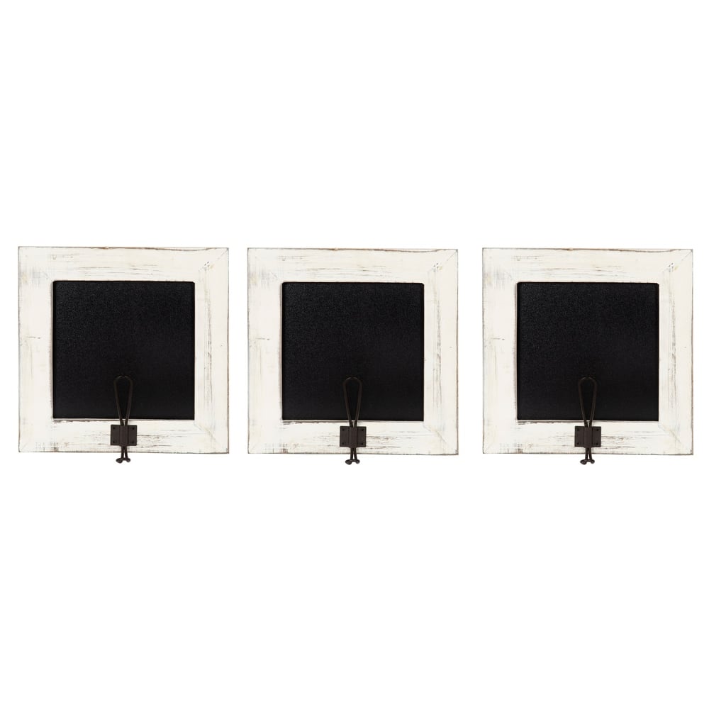 Kate and Laurel Jeran Wall Mounted Wood Chalkboards 3 Piece Set - 3 Piece