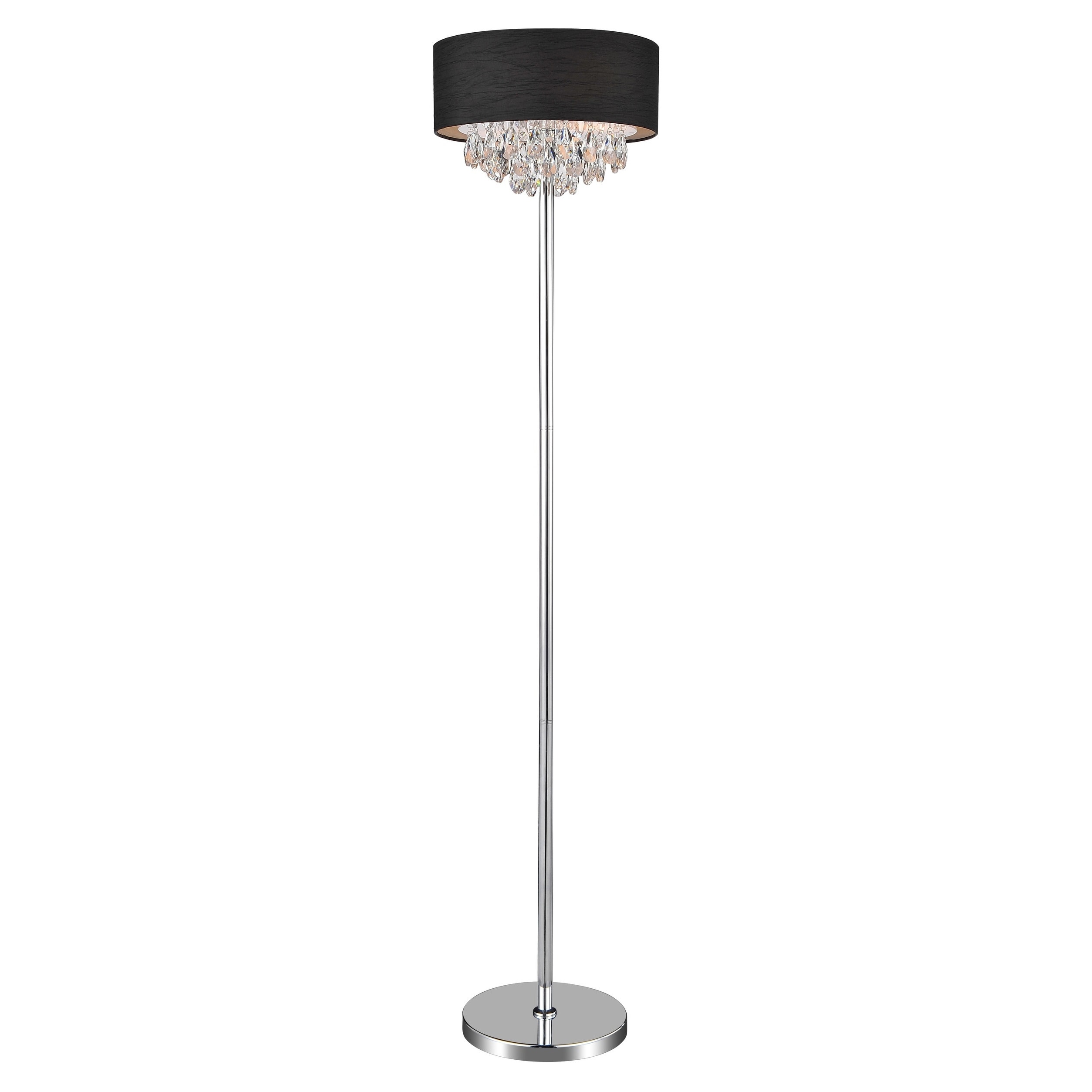 Porch Den Mcbride Chrome Finish 4 Light Floor Lamp Chrome Finish 4 Light Floor Lamp