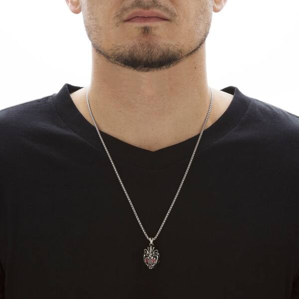 AMDXD Necklace Mens Stainless Steel Lion Head CZ Insert Pendant Necklaces Necklaces Vintage 3.5x4.9CM AMDXD Necklace Mens Stainless Steel Lion Head CZ Insert Pendant Necklaces Necklaces Vintage 3.5x4.9CM