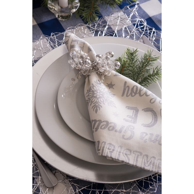 Design Imports Multi-Beaded Kitchen Napkin Ring Set (Set of 6)