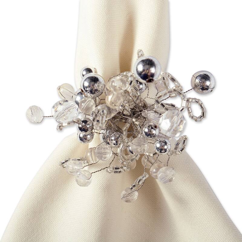Design Imports Multi-Beaded Kitchen Napkin Ring Set (Set of 6)