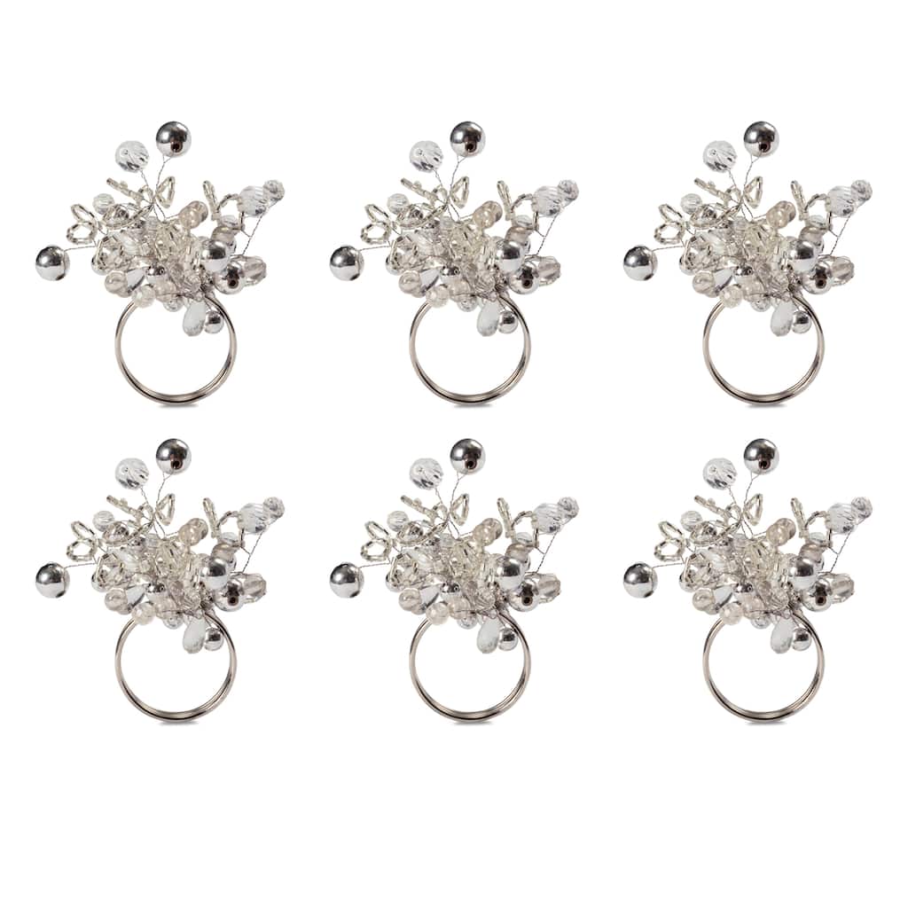 Design Imports Multi-Beaded Kitchen Napkin Ring Set (Set of 6)