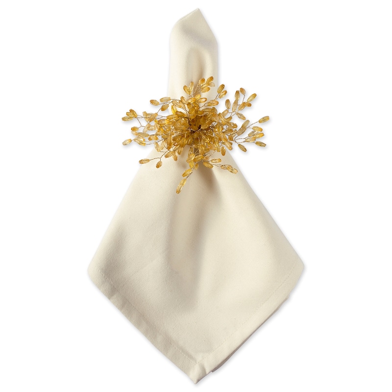 Design Imports Beaded Burst Kitchen Napkin Ring Set (Set of 6)