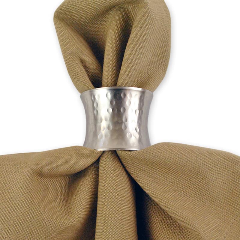 Design Imports Hammered Kitchen Napkin Ring Set (Set of 12)