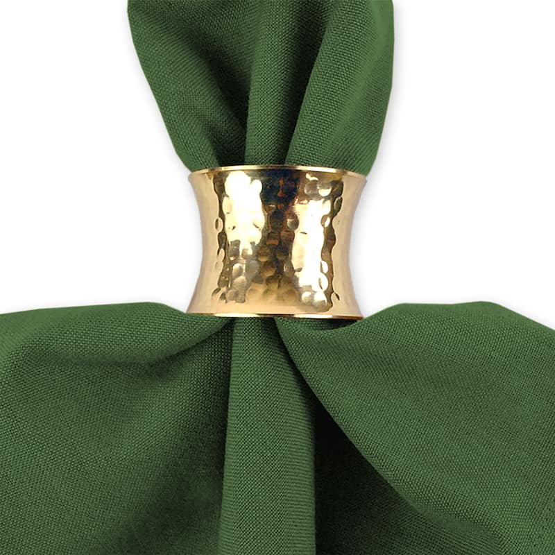 Design Imports Hammered Kitchen Napkin Ring Set (Set of 12) - Gold