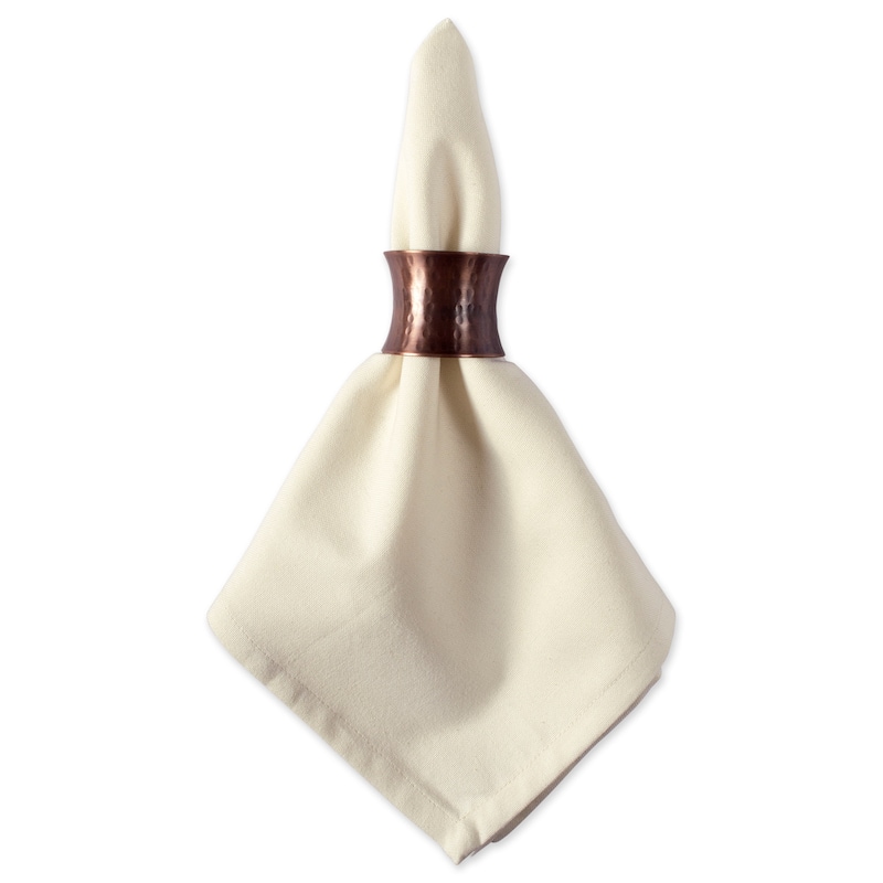 Design Imports Hammered Kitchen Napkin Ring Set (Set of 12)