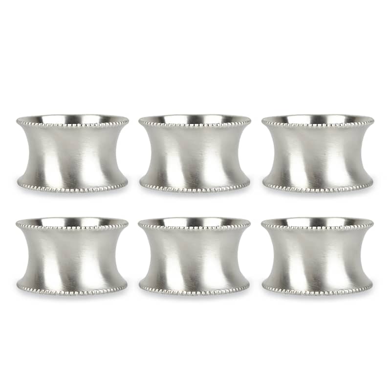 Design Imports Beaded Kitchen Napkin Ring Set (Set of 6) - N/A