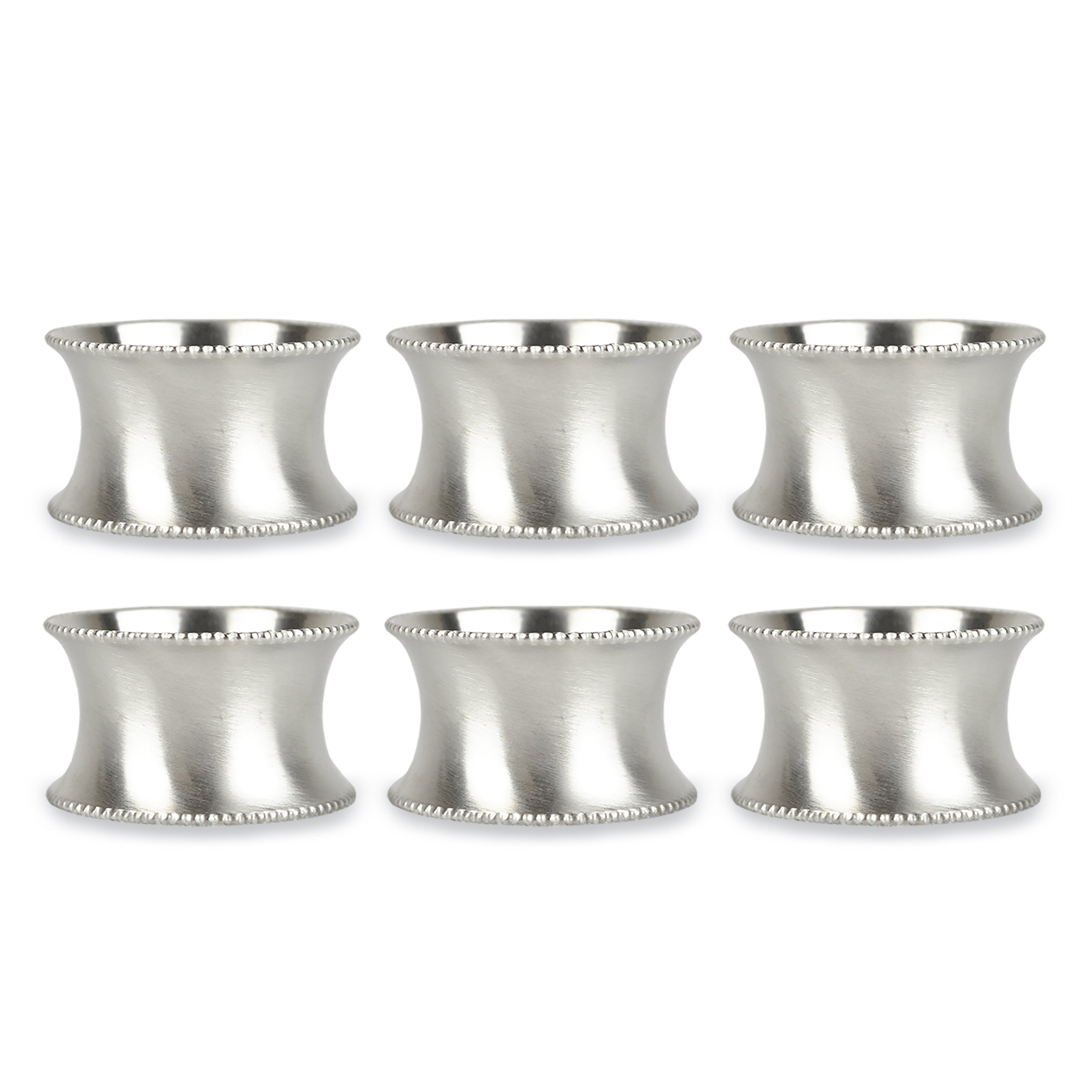 Design Imports Beaded Kitchen Napkin Ring Set (Set of 6)