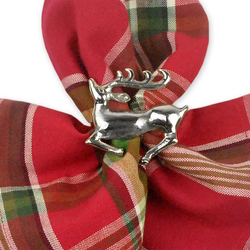 Design Imports Silver Stag Napkin Ring Set (Set of 6)