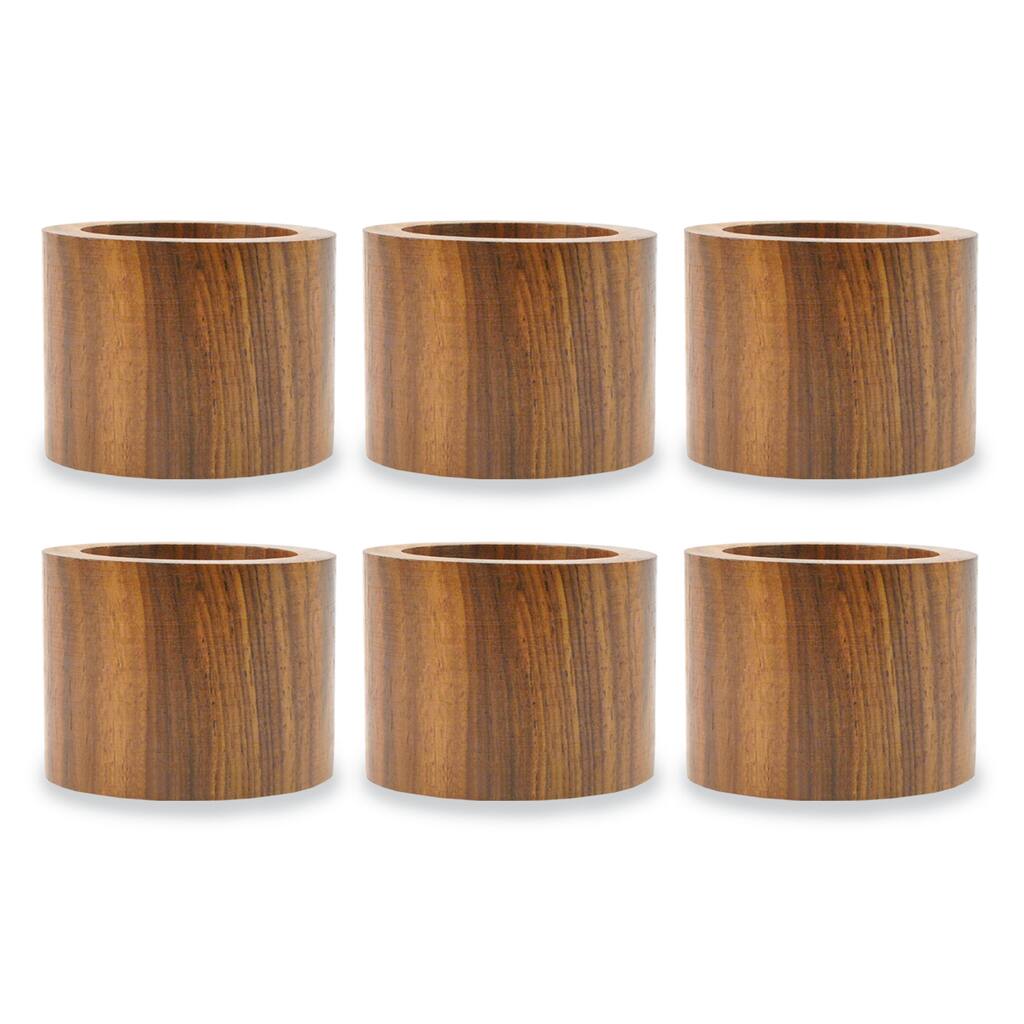 Design Imports Wood Band Napkin Ring Set (Set of 6)