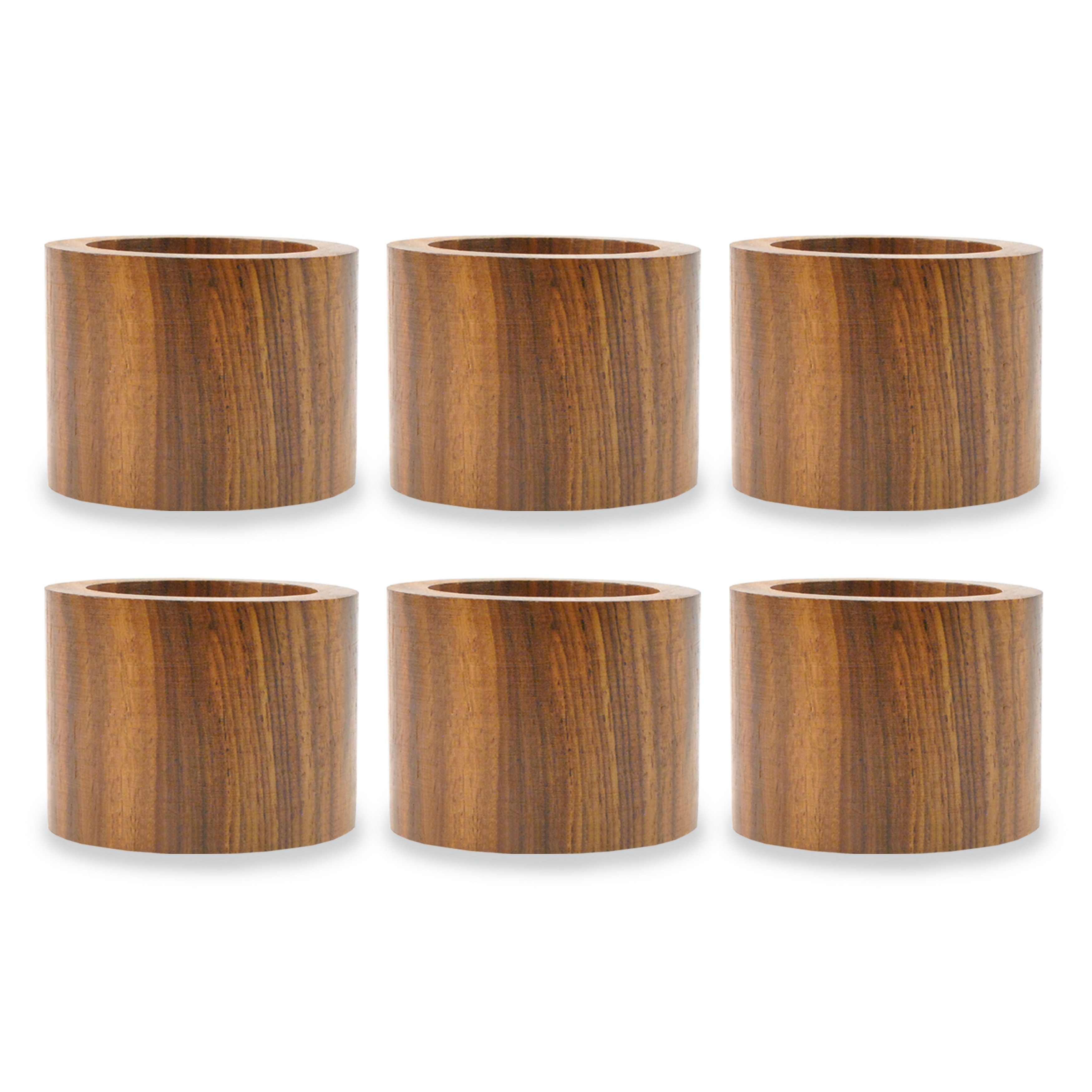 Design Imports Wood Band Napkin Ring Set (Set of 6)