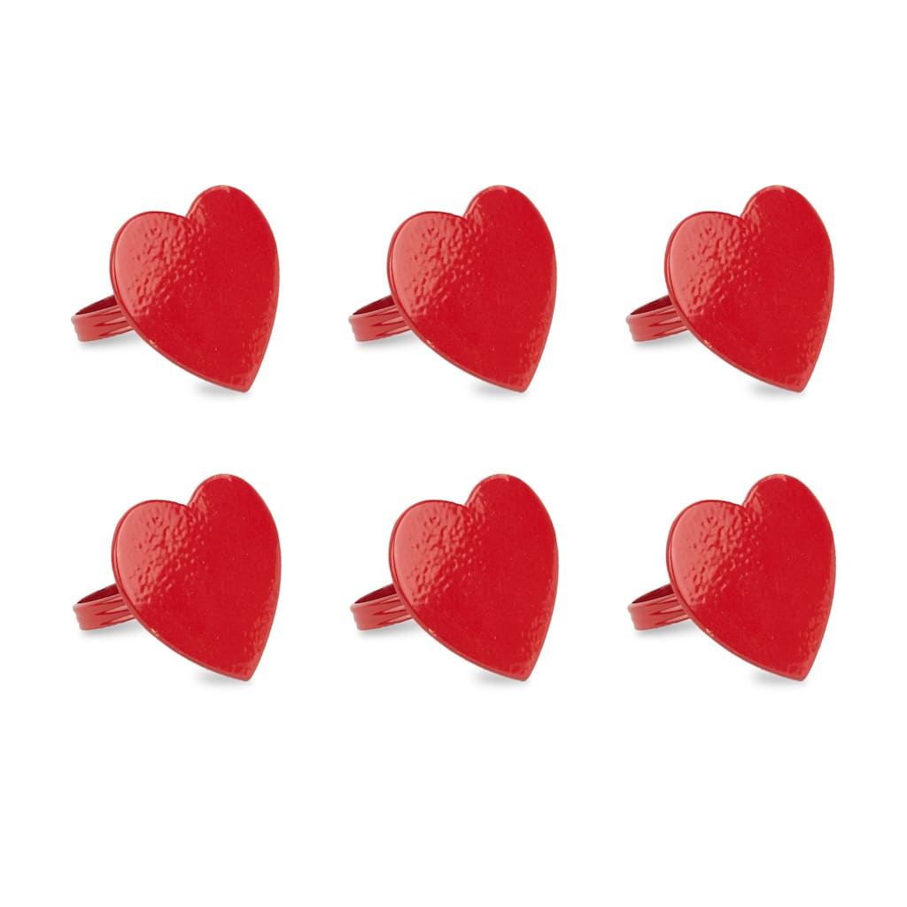 Design Imports Heart Napkin Ring Set (Set of 6)