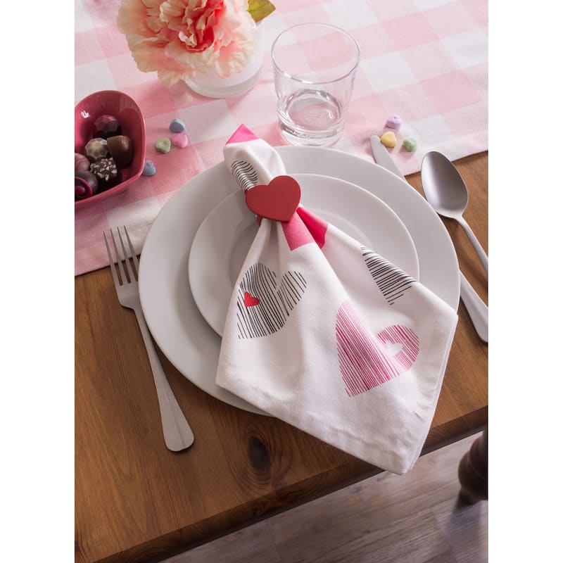 Design Imports Heart Napkin Ring Set (Set of 6)