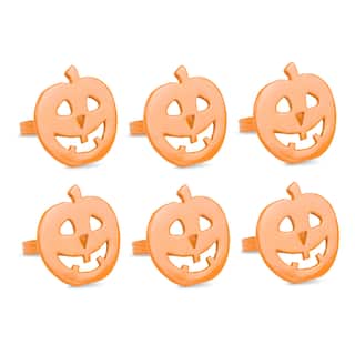design imports pumpkin napkin ring set set of 6