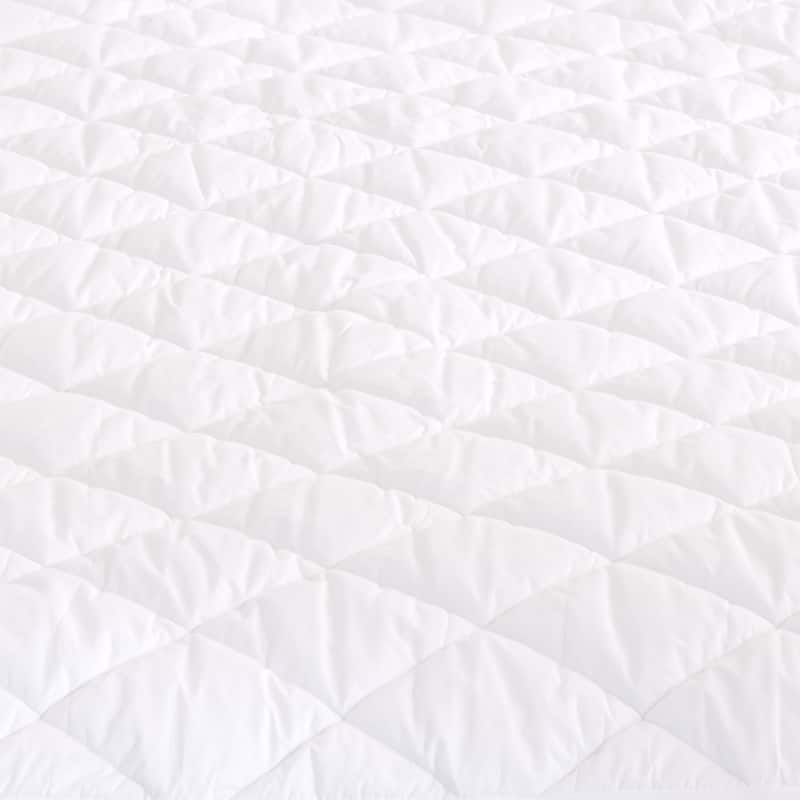 Five Queens Court Excellence 233 TC Cotton Top Allergen Barrier Waterproof Mattress Pad - White