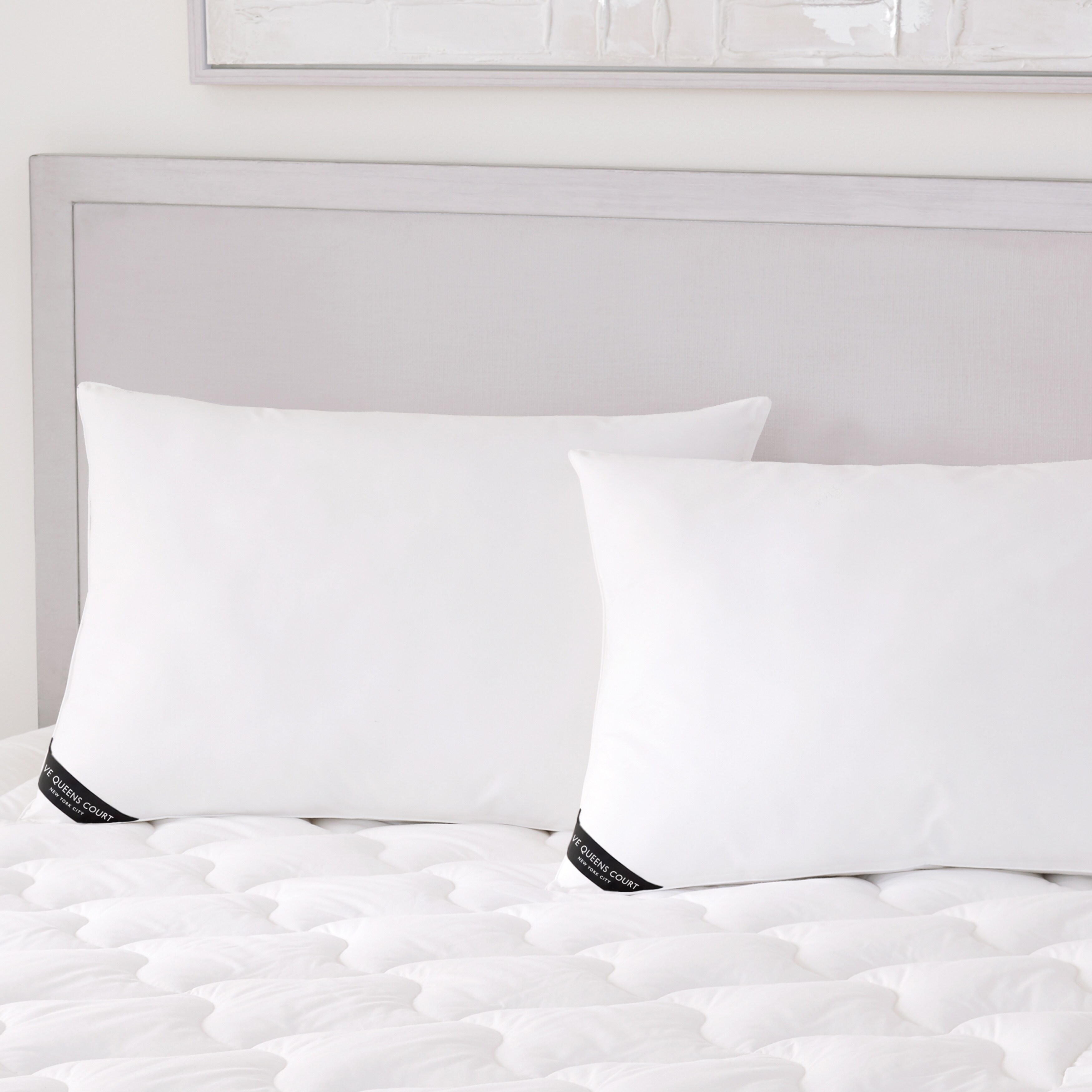 Set of 2 Cooling Gel Bed Pillows - Plush Down Alternative - 250 Thread Count