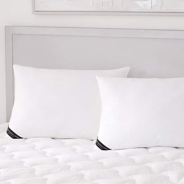 slide 1 of 3, Five Queens Court Elegance 233 TC Cotton Allergen Barrier Down Alternative Pillow 2 Pack - White