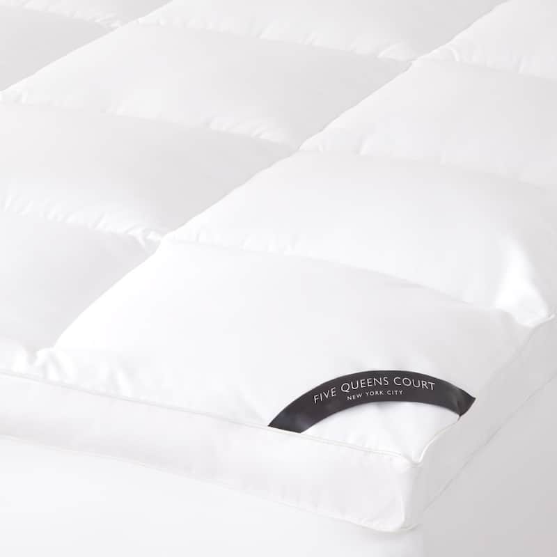 J. Queen Regency 300 TC Cotton Allergen Barrier Mattress Topper - White - Full