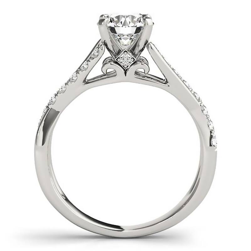 Moissanite by Auriya 14k Gold 3ctw and Diamond Engagement Ring 1/4ctw