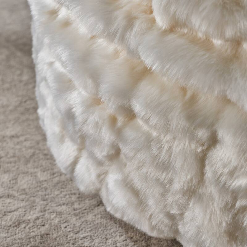 Warrin Furry Glam Faux Fur 3 Ft. Bean Bag by Christopher Knight Home