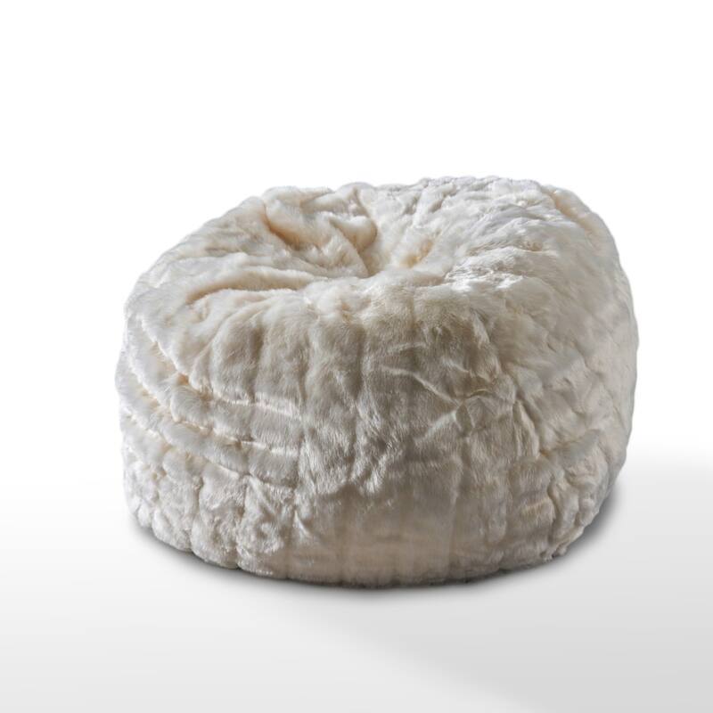 Warrin Furry Glam Faux Fur 3 Ft. Bean Bag by Christopher Knight Home