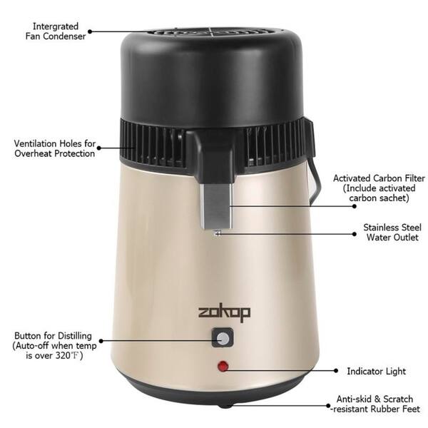 Shop Zokop Countertop Water Distiller Machine Pure Water Purifier