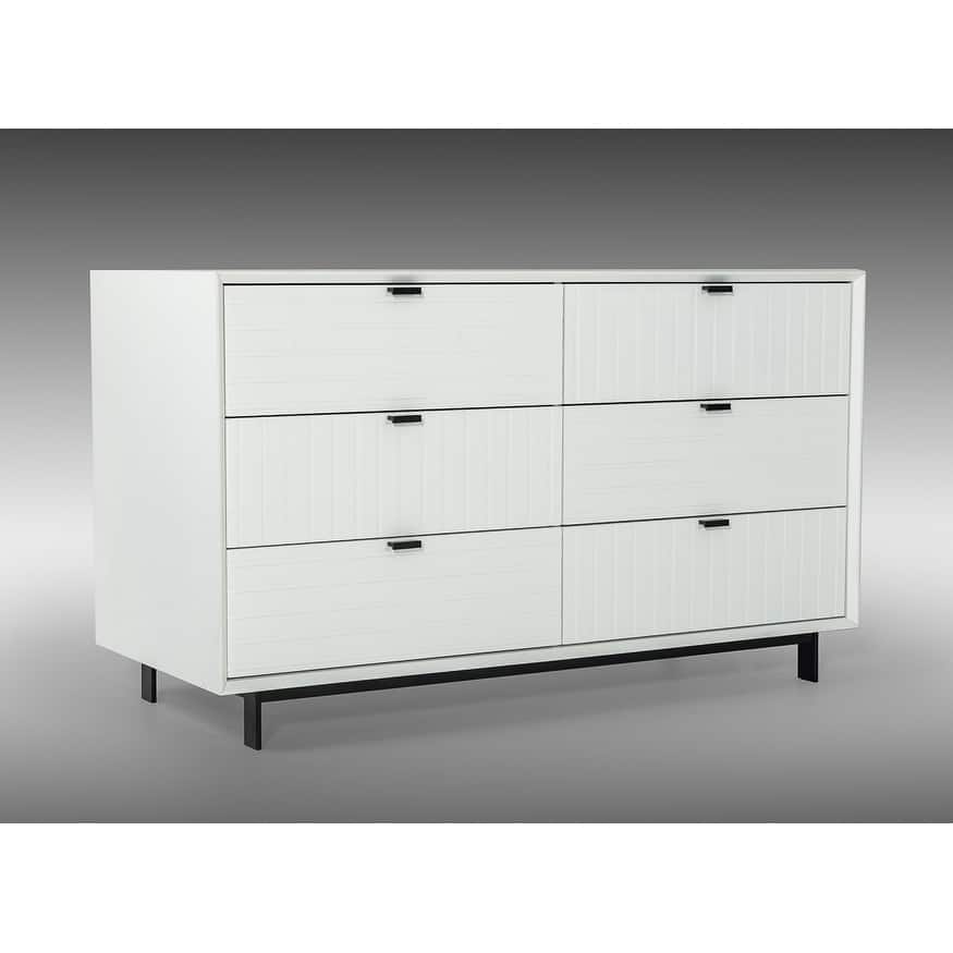 Nova Domus Valencia Contemporary White Dresser