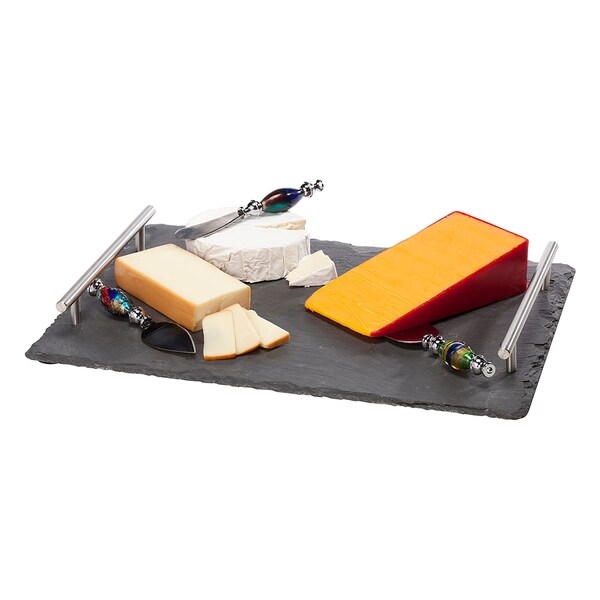 Shop Slate Large Cheese Board W/Handles Free Shipping On Orders Over