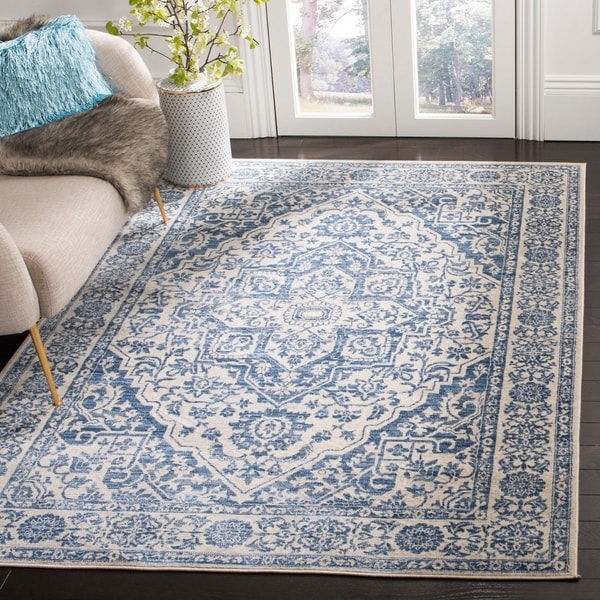 Shop Safavieh Brentwood Traditional Oriental Navy / Light Grey Rug - 9 ...