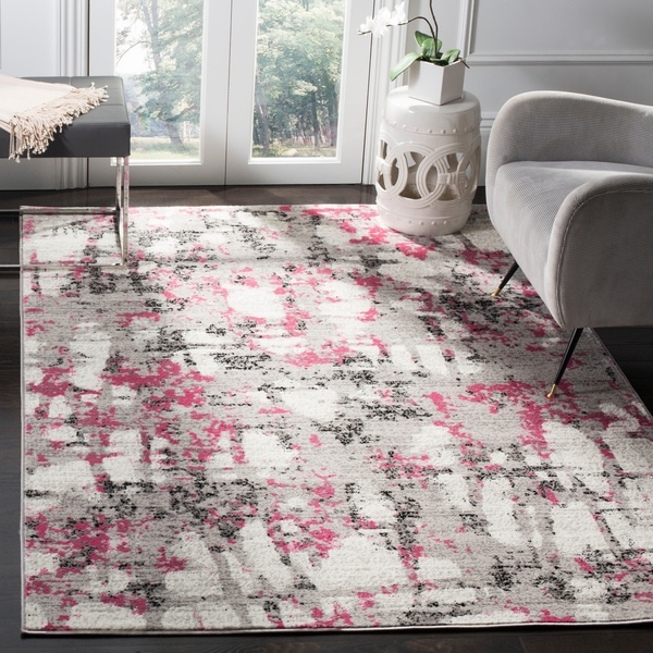 Shop Safavieh Skyler Vintage Geometric Grey / Pink Rug - 8 ... (600 x 600 Pixel)