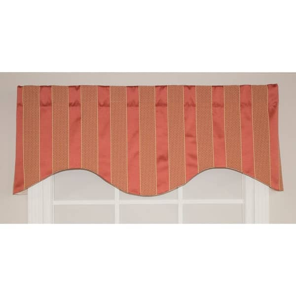 RLF Home Ribbon Stripe Cornice Window Valance - Red - Bed Bath & Beyond ...