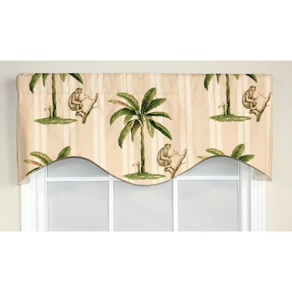RLF Home Las Palmas Cornice 50" Window Valance - Bamboo