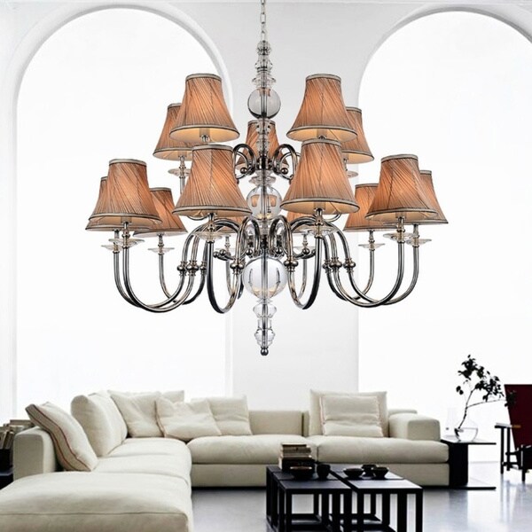Gracewood Hollow Kamatari 15-light Chandelier with Chrome Finish - Chandeliers For Bedrooms by Overstock.com