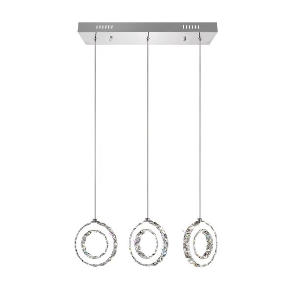 3 ring led chandelier
