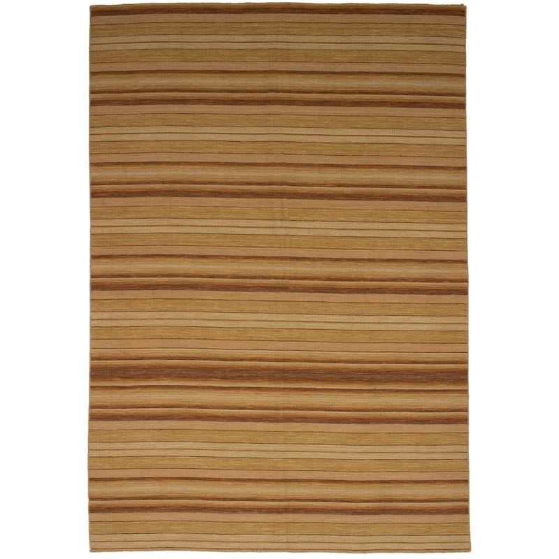 Flat-weave Manhattan Blue, Red Wool Kilim