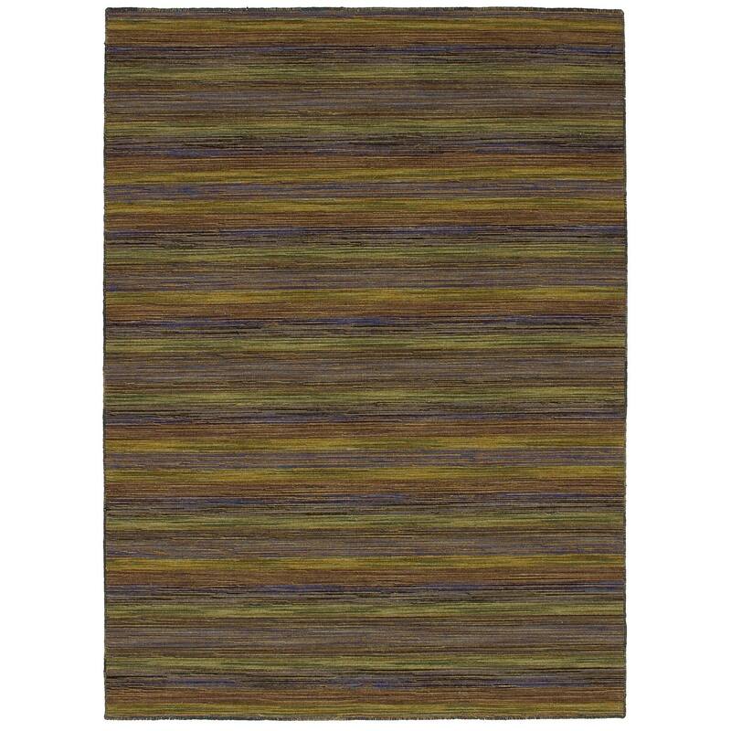 Flat-weave Manhattan Blue, Red Wool Kilim