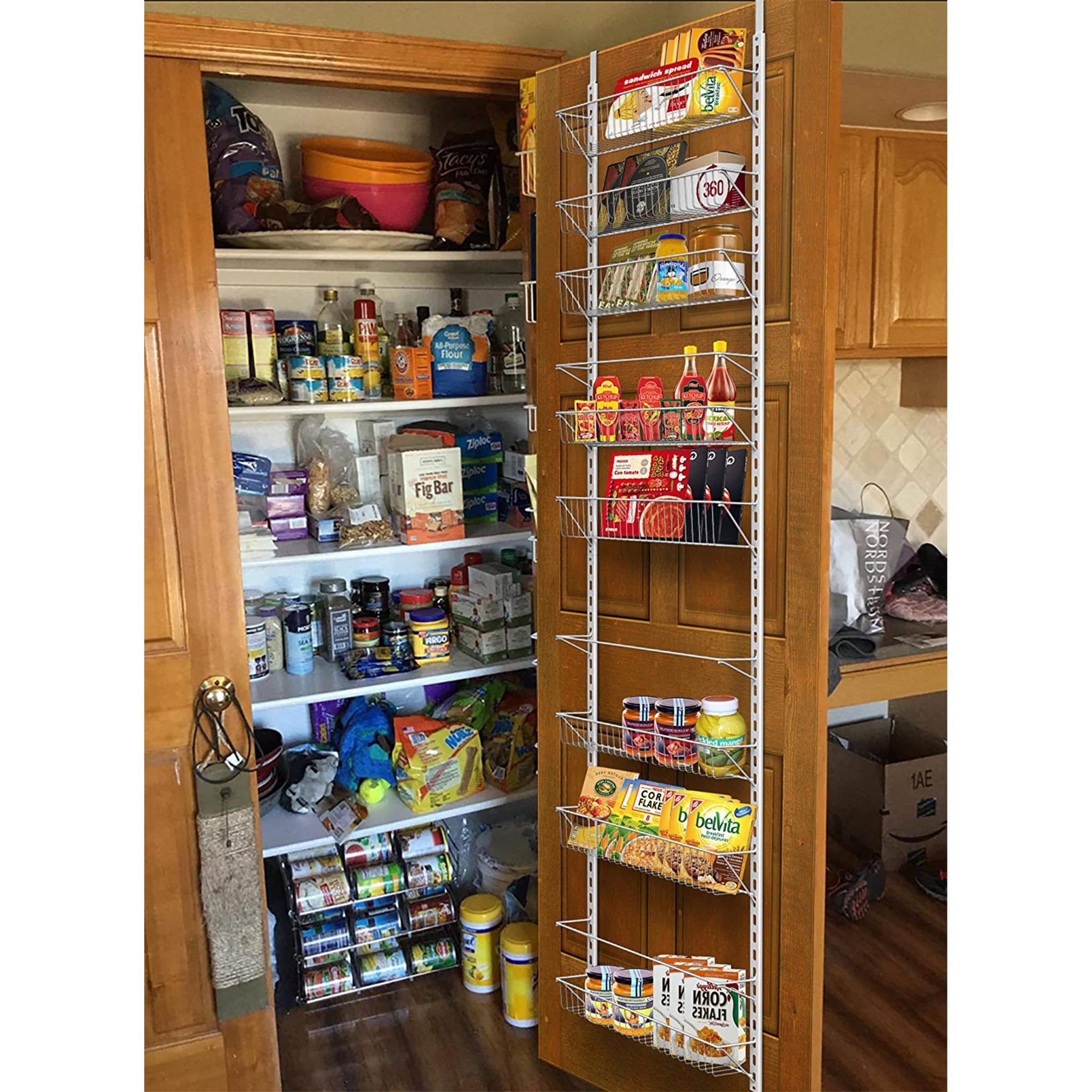 Kitchen Pantry Over the Door Storage Organizer Closet Space Saver Spice Rack 