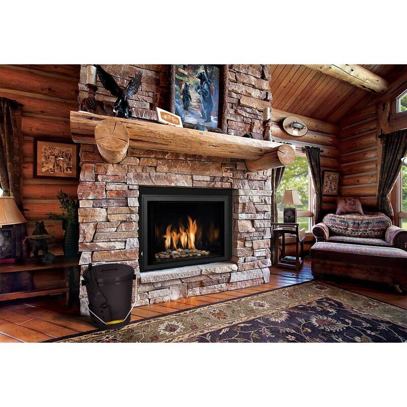 4.75 Gallon Black Ash Bucket with Lid and Shovel-Essential Tools by Home-Complete